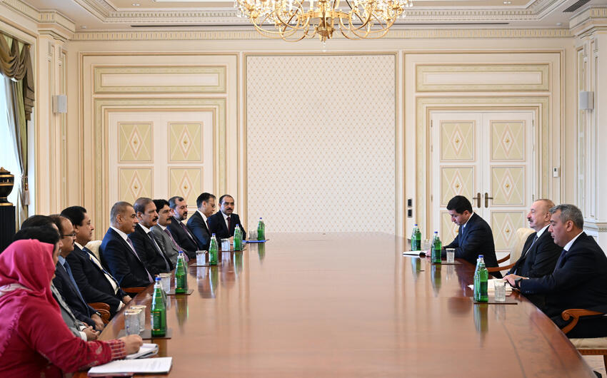 Azərbaycan Prezidenti Pakistan Milli Assambleyasının sədrini qəbul etdi