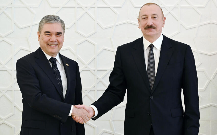 Prezident İlham Əliyevin Qurbanqulu Berdiməhəmmədov ilə görüşü oldu