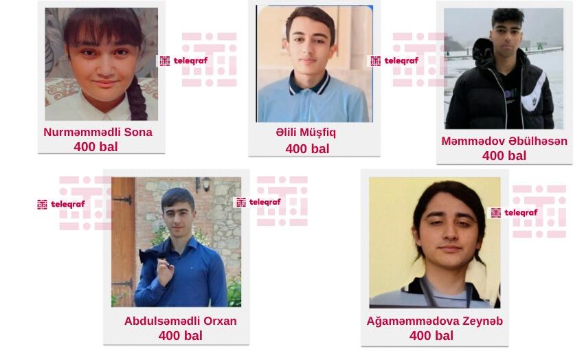 Onlar imtahanda ən yüksək bal topladılar -