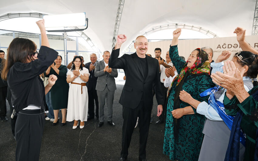 Prezident və xanımı Ağdərədə Vəngli və Kolatağ kəndlərinin sakinləri ilə görüşdülər -