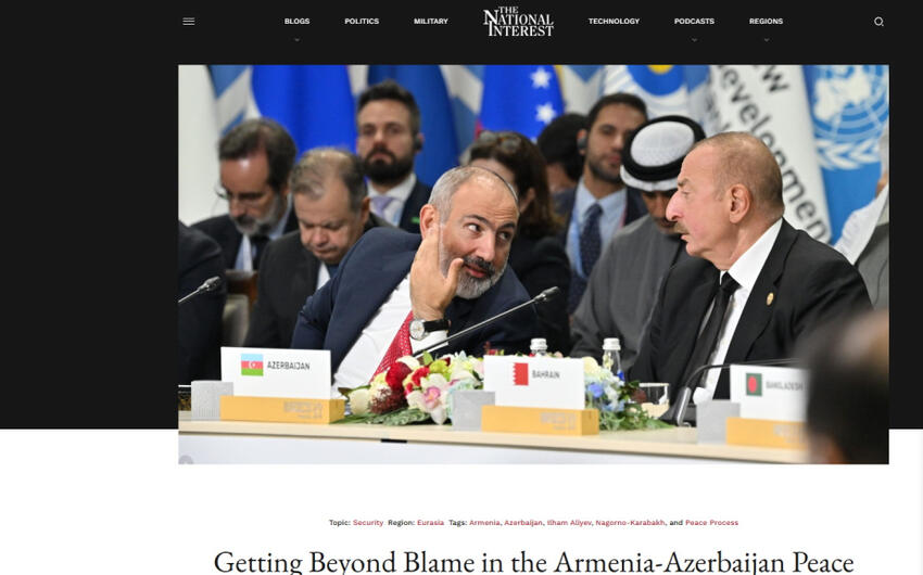 ABŞ nəşri: Ermənistan-Azərbaycan sülh prosesini tənqid etmək deyil, dəstəkləmək lazımdır