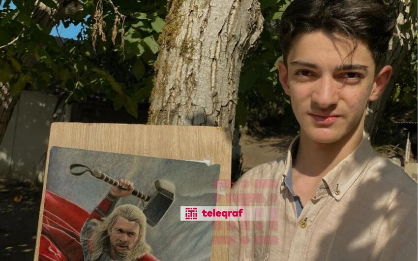 Yardımlının 18 yaşlı gənci sadə qələmlə möhtəşəm portretlər yaradır -