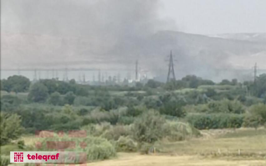 Samuxda açıq ərazidə yanğın başlayıb