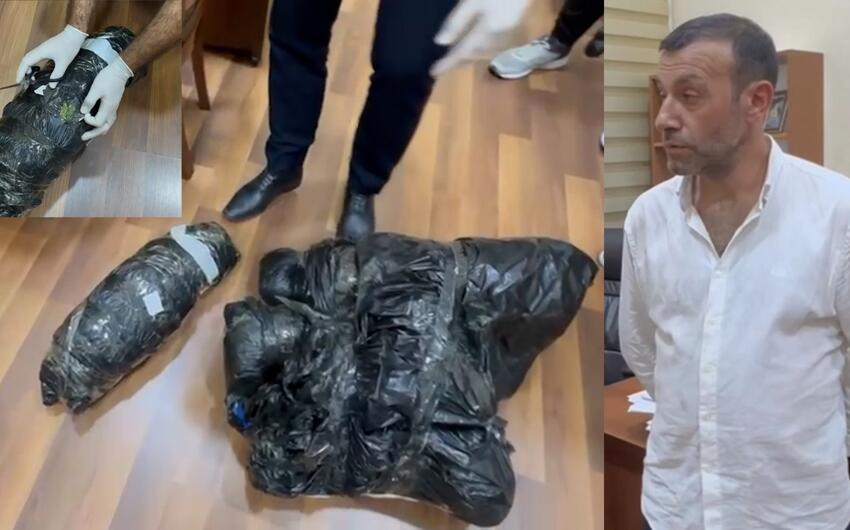 Bakıda saxlanılan narkokuryerdən 10 kiloqram marixuana aşkarlandı