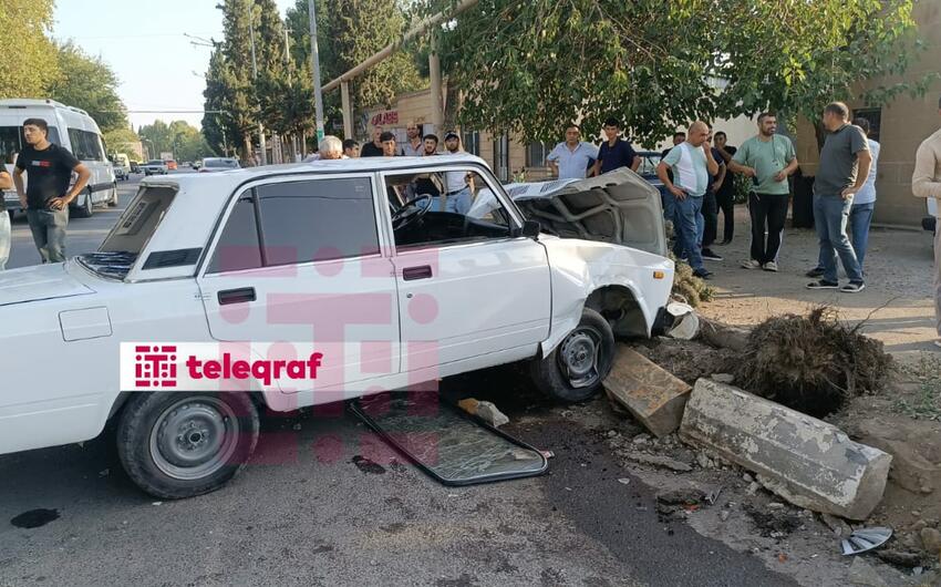 Tovuzda yol qəzası baş verdi, 2 nəfər xəsarət aldı -