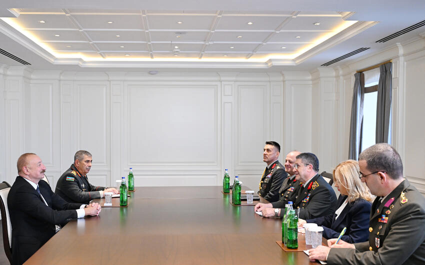 Prezident İlham Əliyev Türkiyə Silahlı Qüvvələrinin Baş Qərargah rəisini qəbul etdi -