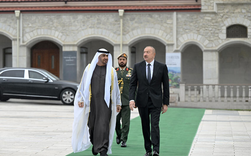 Birləşmiş Ərəb Əmirliklərinin Prezidentinin Şuşada rəsmi qarşılanma mərasimi oldu