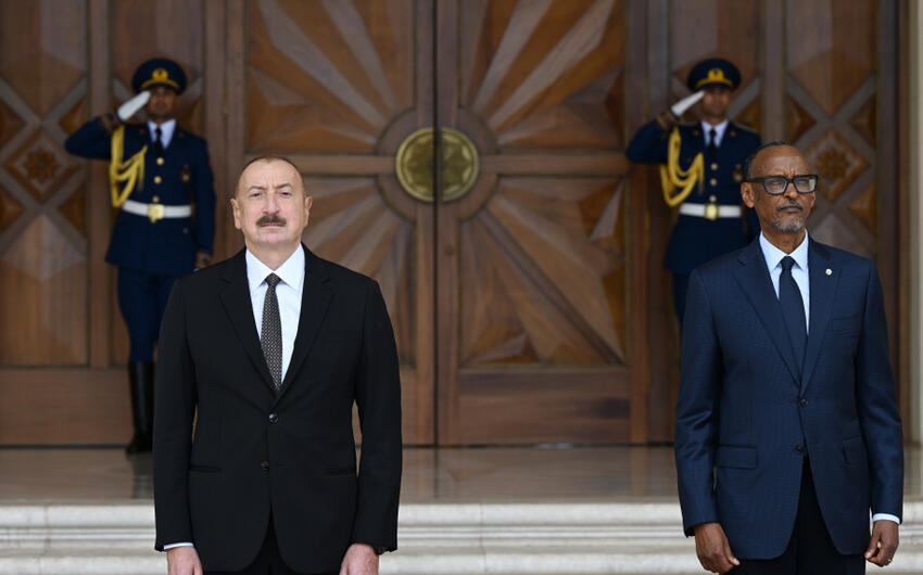 Ruanda Prezidentinin rəsmi qarşılanma mərasimi oldu -
