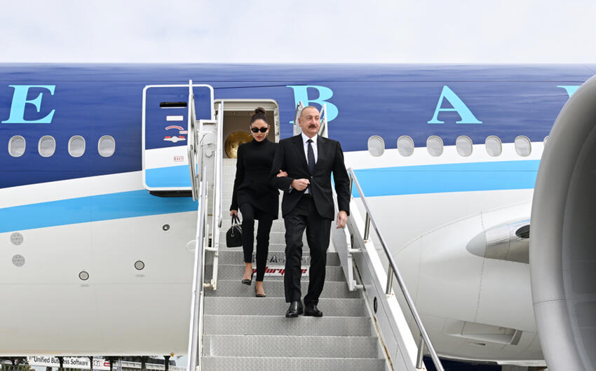Prezident İlham Əliyev Nyu-Yorka səfərə gəlib -