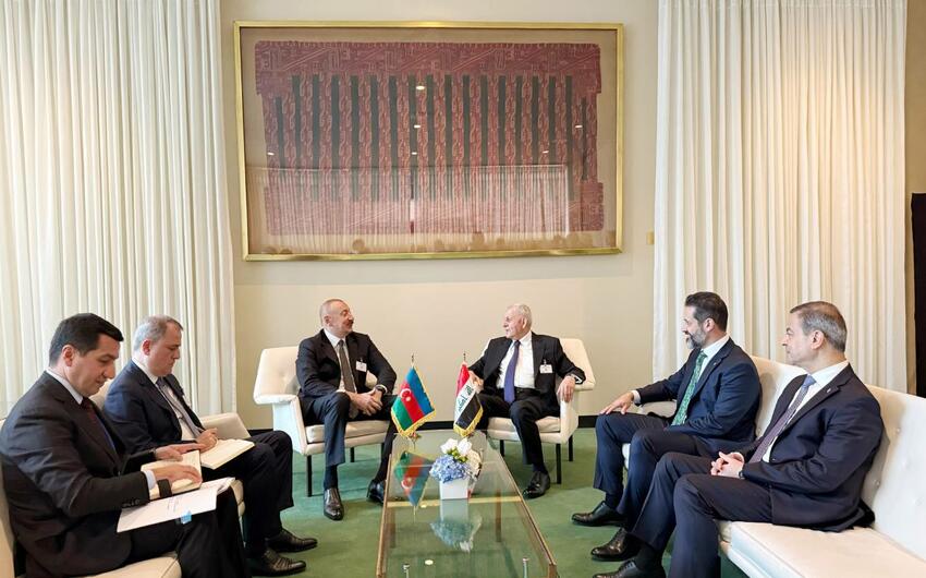 İlham Əliyev Nyu-Yorkda İraq Prezidenti ilə görüşüb -