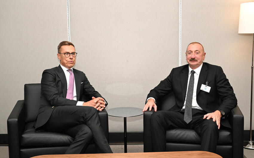 İlham Əliyev BMT-nin Nyu-Yorkdakı mənzil-qərargahında Finlandiya Prezidenti ilə görüşdü -