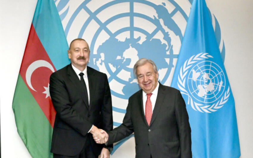 İlham Əliyev Antonio Quterreşlə görüşdü -