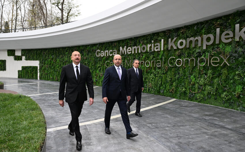 Prezident Gəncə Memorial Kompleksinin açılışında iştirak edib -