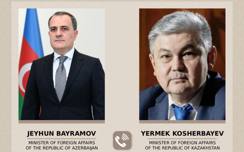 Ceyhun Bayramov qazaxıstanlı həmkarını təbrik etdi