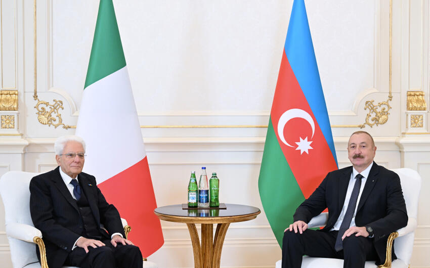 İlham Əliyevin Sercio Mattarella ilə təkbətək görüşü keçirilib -