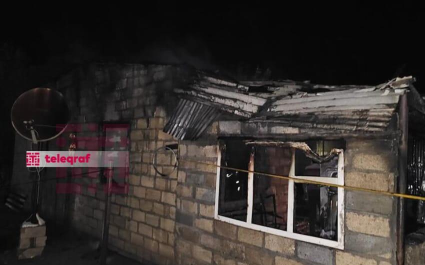 Ağdamda yanğında xəsarət alan nənə və nəvə Bakıya yola salındı -