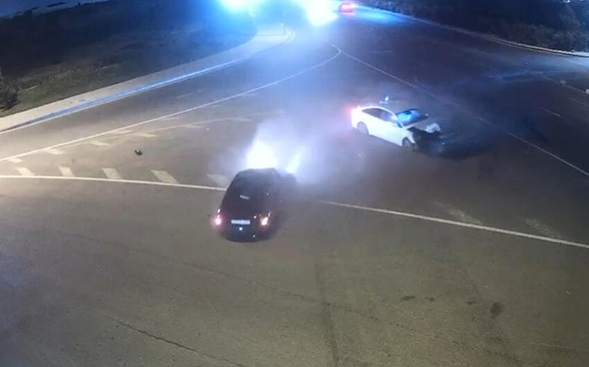 Səbaildə baş verən qəzanın görüntüləri yayıldı -