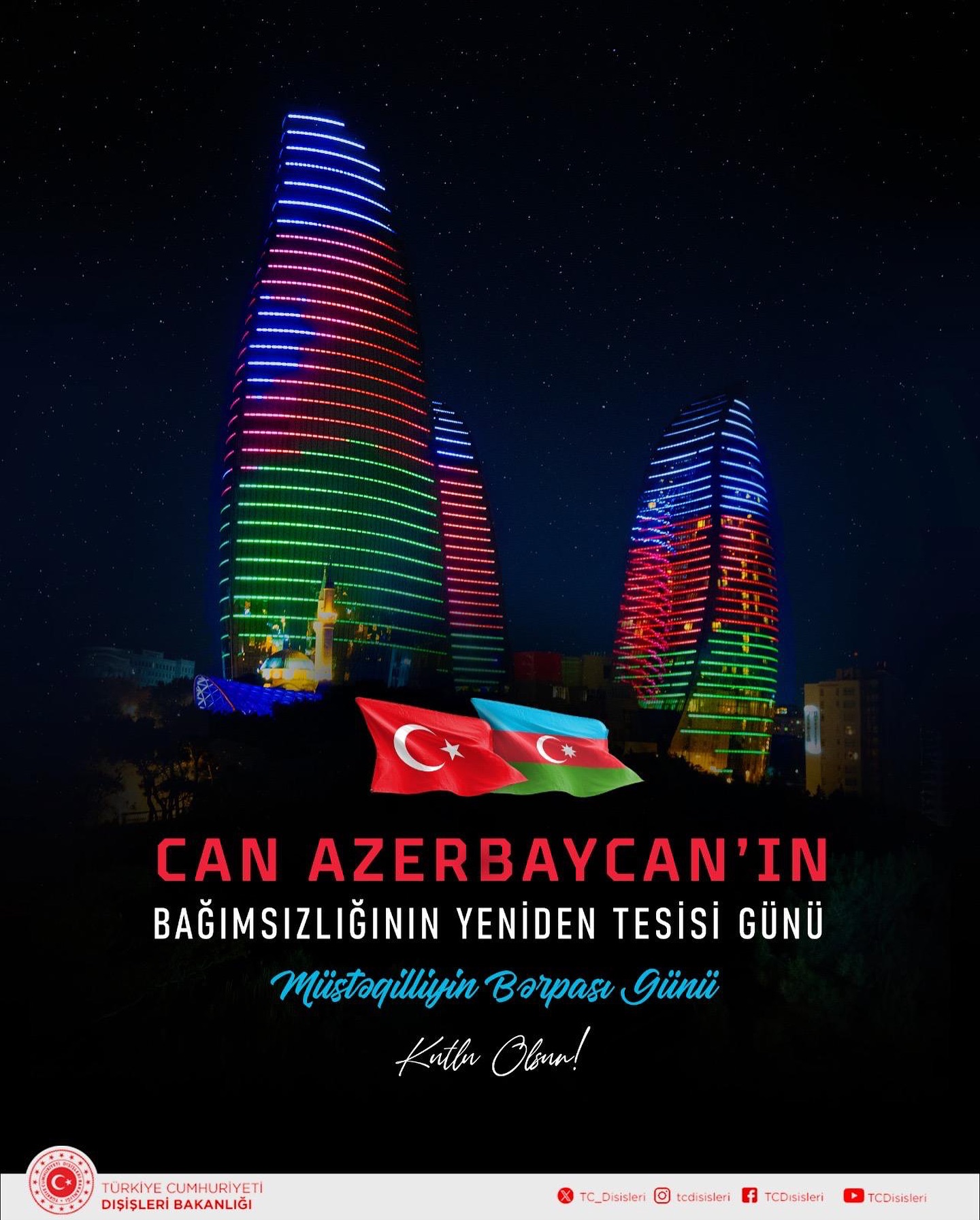 Türkiyə XİN-dən Azərbaycanla bağlı paylaşım - FOTO