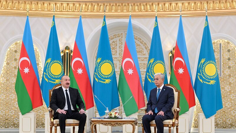 Astanada İlham Əliyevin Kasım-Jomart Tokayelə təkbətək görüşü oldu -