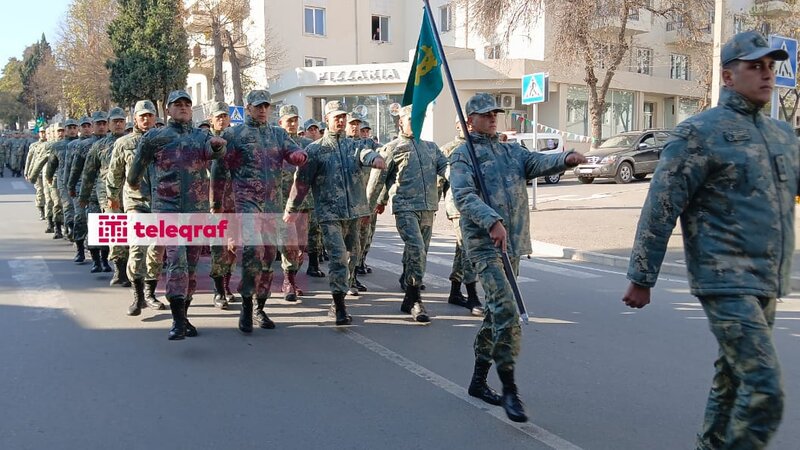 Xankəndidə Zəfər Günü ilə bağlı təntənəli yürüş keçirilir -