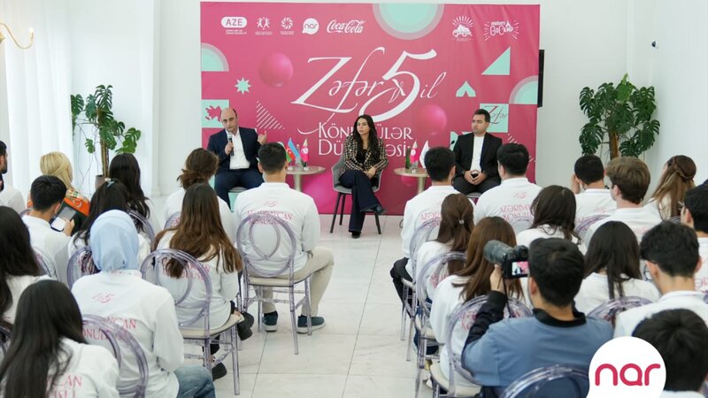“Nar” Zəfərin 5 illiyini könüllü gənclərə özəl silsilə tədbirlərlə qeyd etdi -