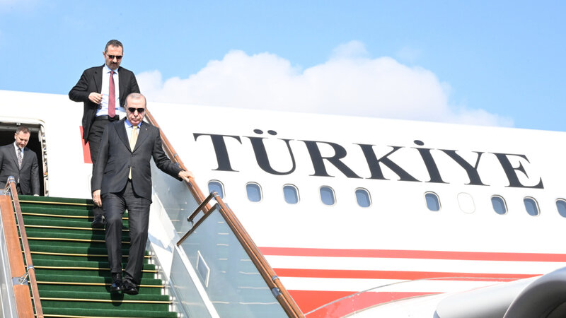 Türkiyə Prezidenti Rəcəb Tayyib Ərdoğan Azərbaycana gəldi -