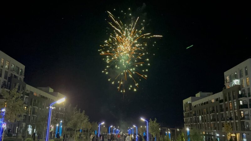 Füzulidə Zəfər Günü ilə bağlı atəşfəşanlıq -