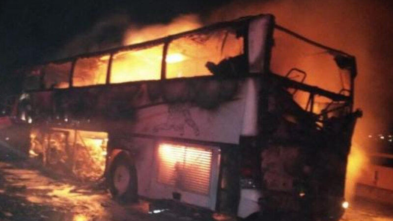 Mədinə şəhərində avtobus qəzası -