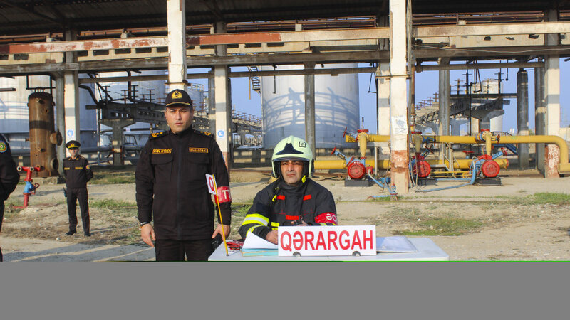 FHN-in Dövlət Yanğından Mühafizə Xidməti yanğın-taktiki təlim keçirdi -