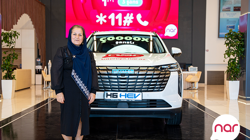 “Nar”ın həyəcan dolu lotereyasının növbəti qalibi yeni avtomobilinin açarlarını təhvil aldı