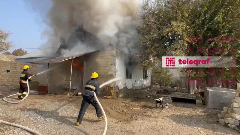 Ağcabədidə 3 otaqlı evdə yanğın oldu -