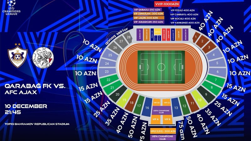 "Qarabağ"ın "Ayaks"la oyununun biletləri satışda