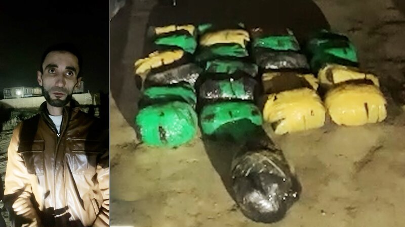 Əvvəllər quldurluq etdiyi üçün məhkum olunmuş şəxs bu dəfə 22 kq narkotiklə saxlanıldı -