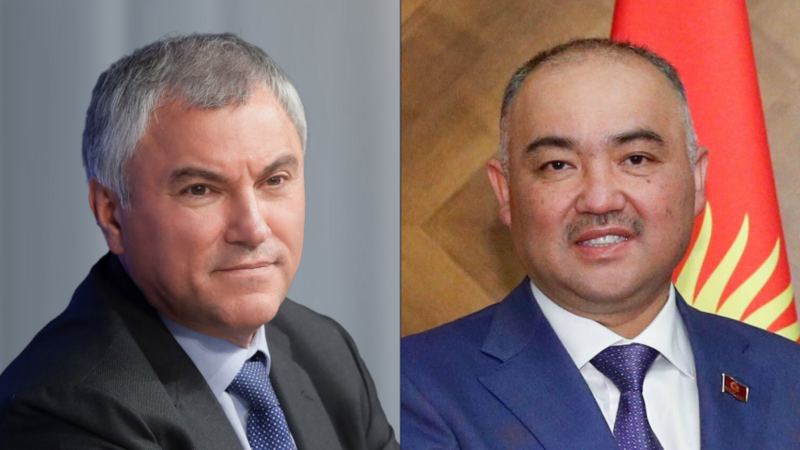 Qırğızıstan parlamentinin sədri Volodinlə müzakirə apardı