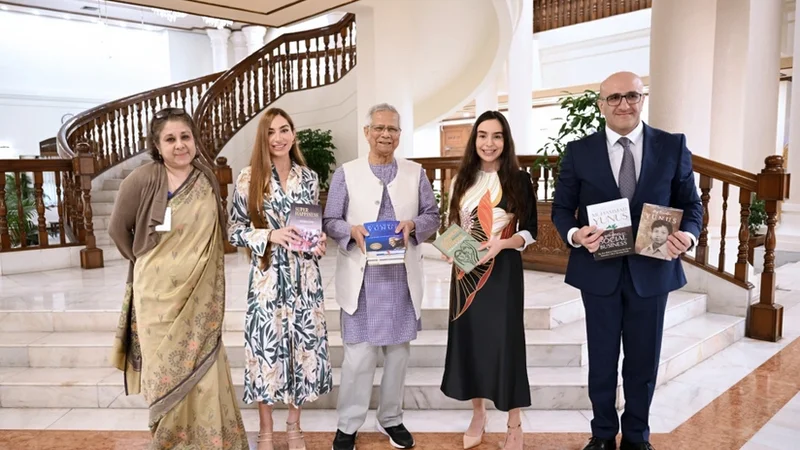 Leyla Əliyeva və Arzu Əliyeva Dəkkədə Banqladeşin müvəqqəti hökumətinin Baş müşaviri ilə görüşüblər