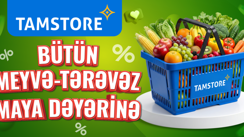 Tamstore meyvə və tərəvəzi maya dəyərinə satacaq