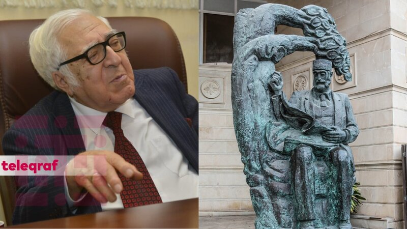 Xalq yazıçısı Anar: Zərdabinin heykəli orada restoranın qapıçısı kimi görünür