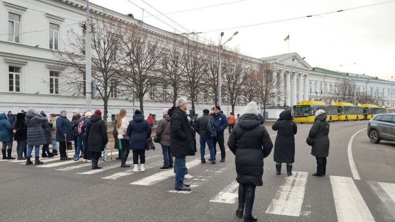 Kiyevdə etirazlar başladı