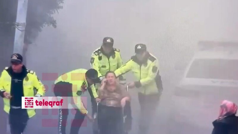 Bakıda yaşlı qadın yanğından belə xilas edildi -