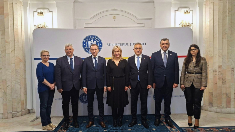 Vəkillər Kollegiyasının rəhbərliyi Rumıniyanın Ədliyyə Nazirliyində görüş keçirdi -