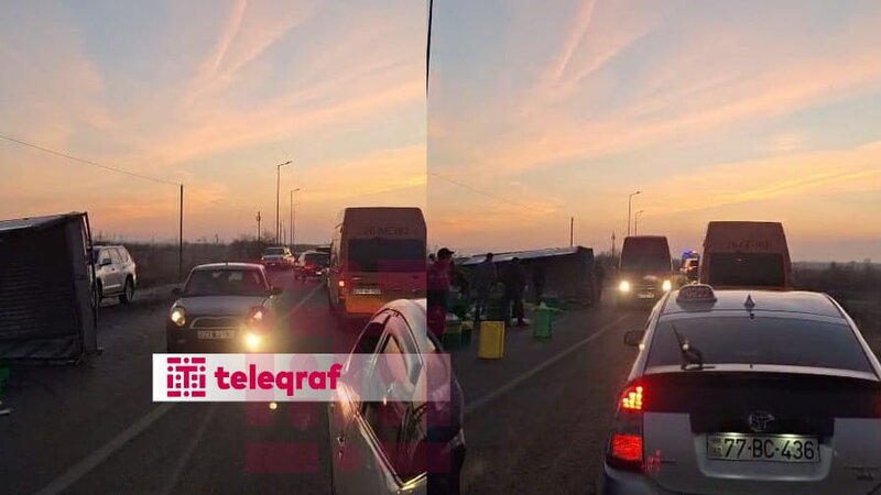 Yevlaxda daha bir zəncirvari qəza baş verdi -