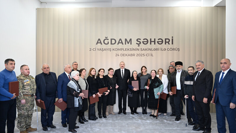 İlham Əliyev Ağdamda 2-ci yaşayış kompleksinin açılışında iştirak etdi -