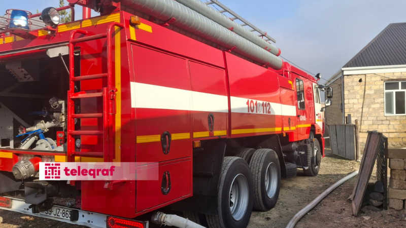 Gəncədə yaşayış evində yanğın söndürüldü -