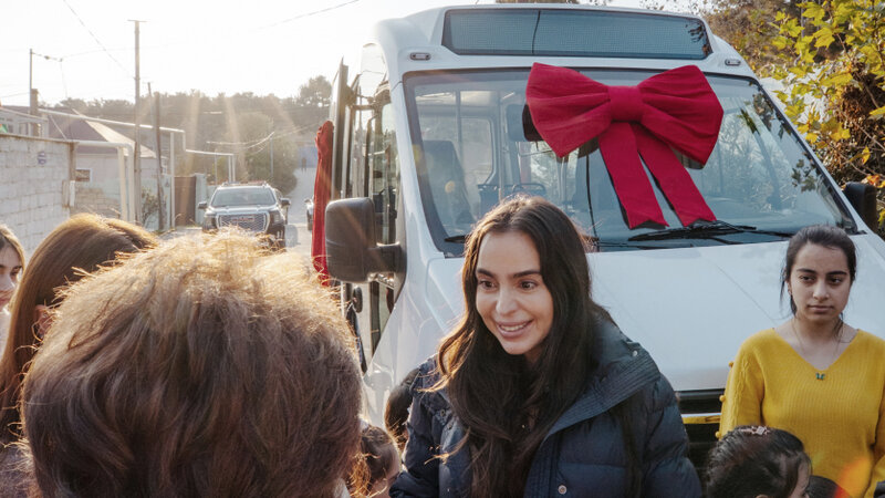 Leyla Əliyeva, Arzu Əliyeva və Alena Əliyeva sığınacaqdakı uşaqların bayram sevincinə şərik oldular -