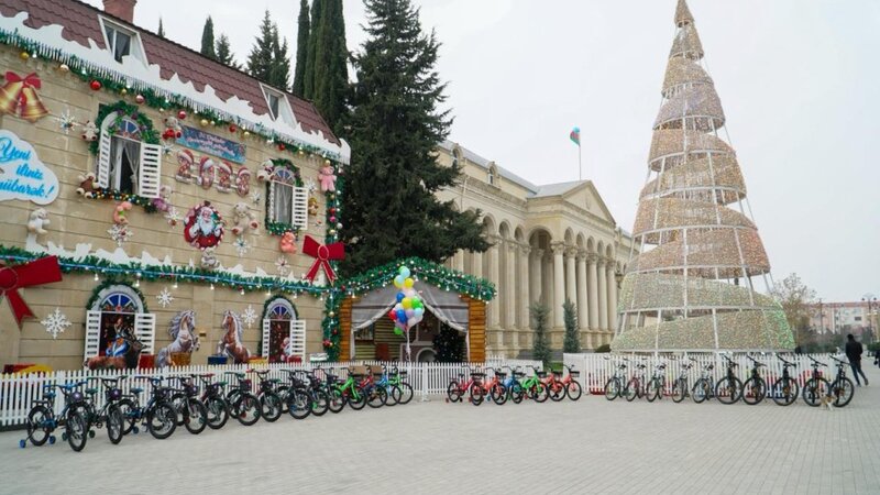Leyla Əliyevanın təşəbbüsü ilə Yevlaxda Yeni il tədbiri keçirildi -