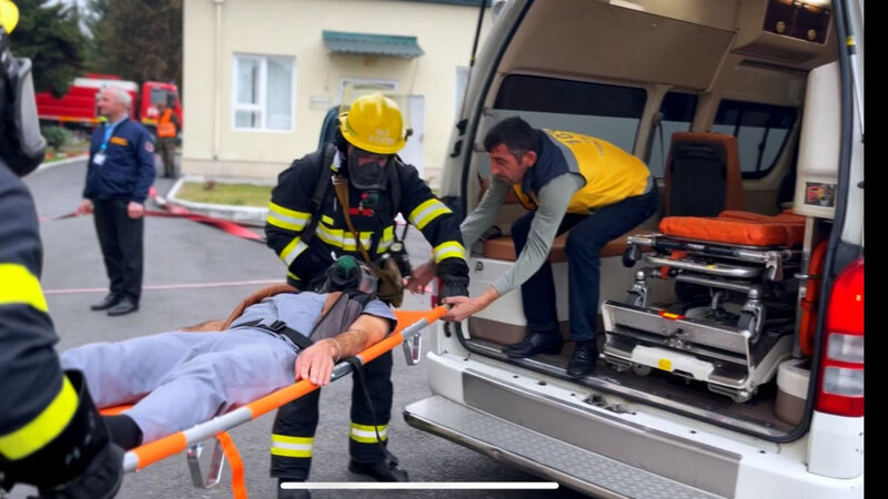 Qax rayon Mərkəzi Xəstəxanasında yanğın-taktiki təlim keçirildi -