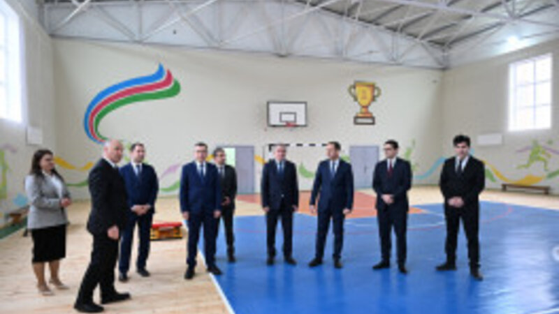 Ucarda Heydər Əliyev Fondunun təşəbbüsü ilə inşa olunan məktəb istifadəyə verildi