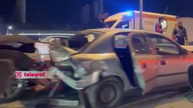 Abşeronda zəncirvari qəza: Üç avtomobil toqquşdu -