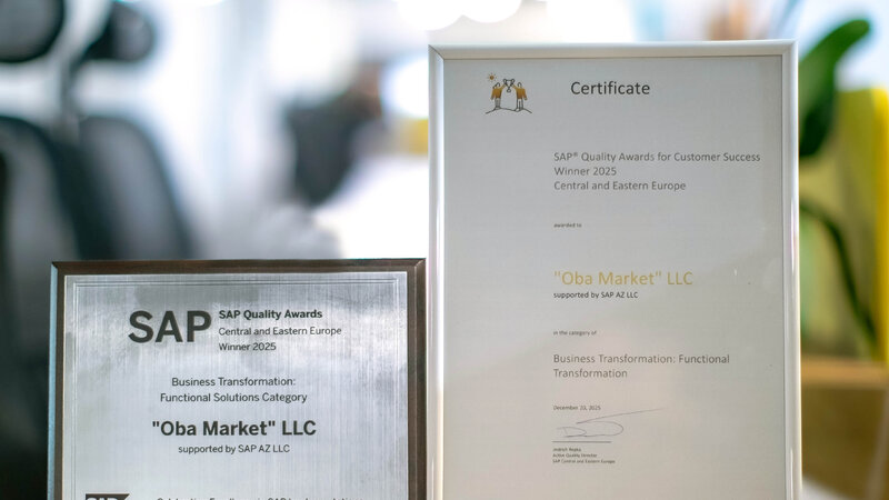 “OBA” beynəlxalq mükafat - SAP Quality Awards 2025-in qalibi oldu