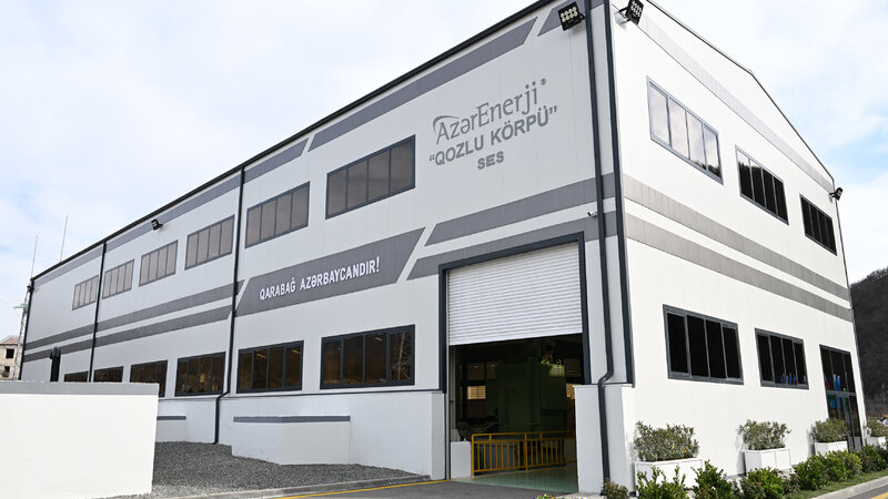 Prezident Ağdərədə “Qozlukörpü” Su Elektrik Stansiyasının açılışında iştirak etdi